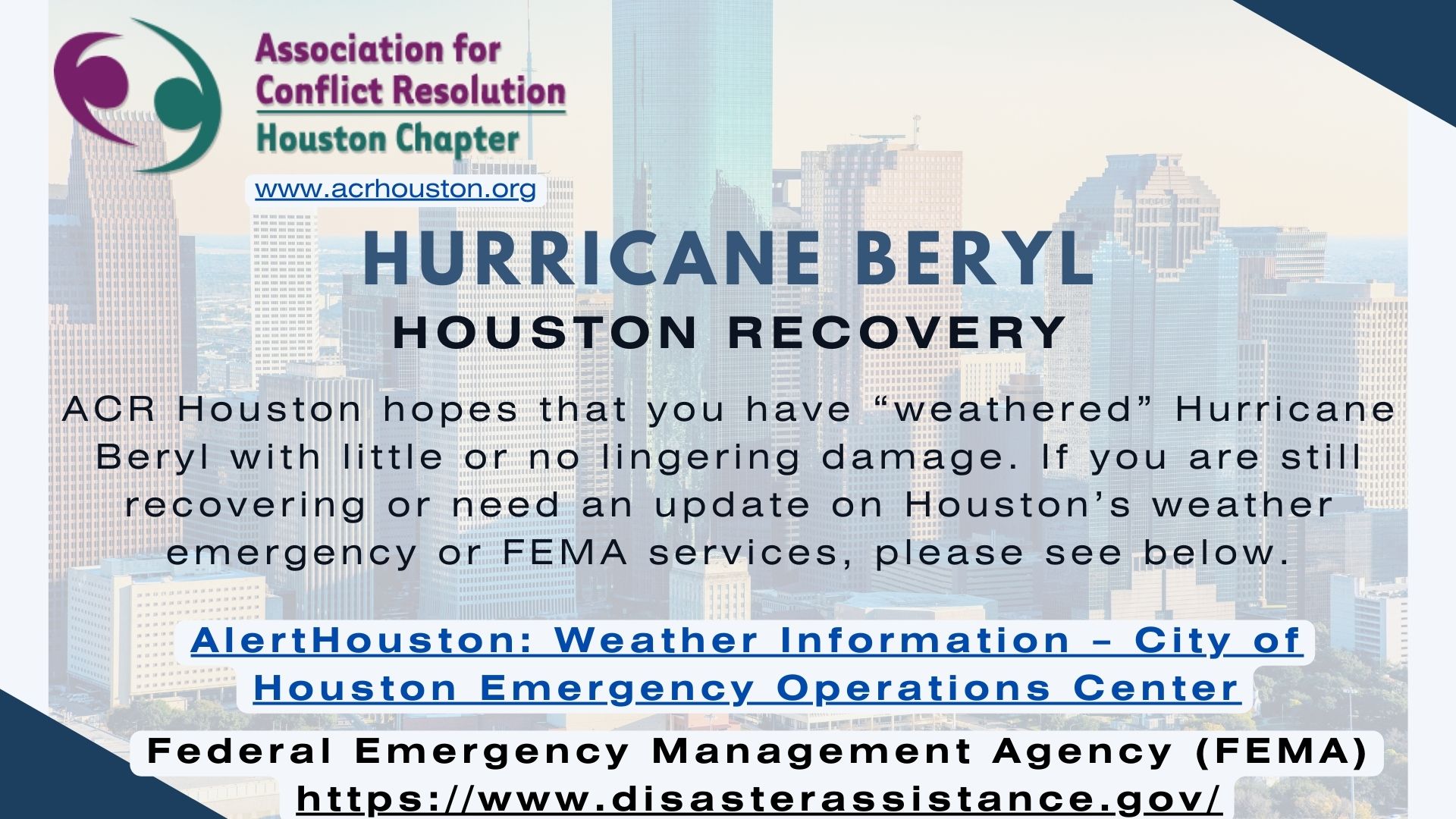 Hurricane Beryl Recovery